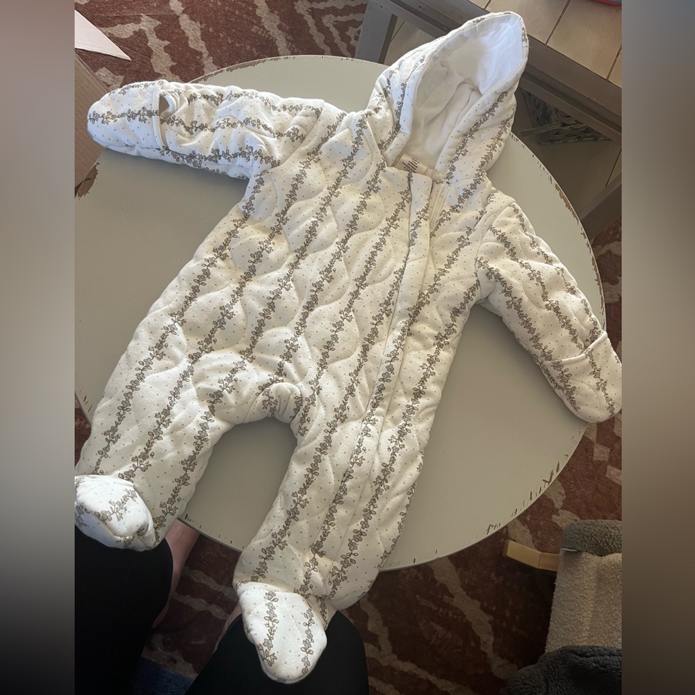 Cozy Quilted Baby Onesie with Hood